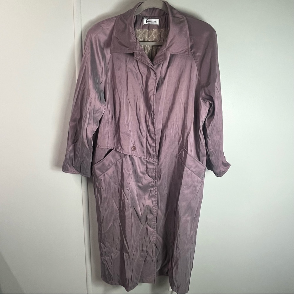 Vintage Forecaster Iridescent Purple Jacket Button Up With Pockets Size 12